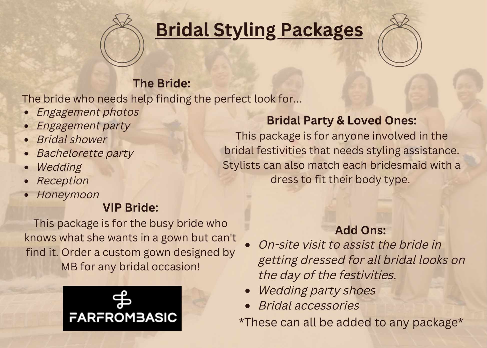 Ffb bridal styling package